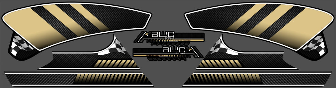 Gold/Carbon-Podium Finish for Challenger/Pursuit – Brave Wolf Customs