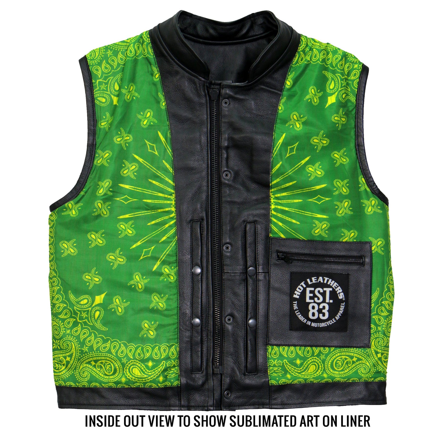 Denim Biker Vest Hugger Men's Premium Cowhide Biker Vest