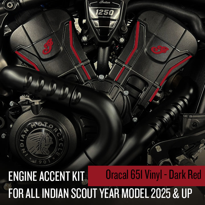 Oracal 651 Vinyl - Indian Scout Engine Accent Kit (2025 and up)- Dark ...