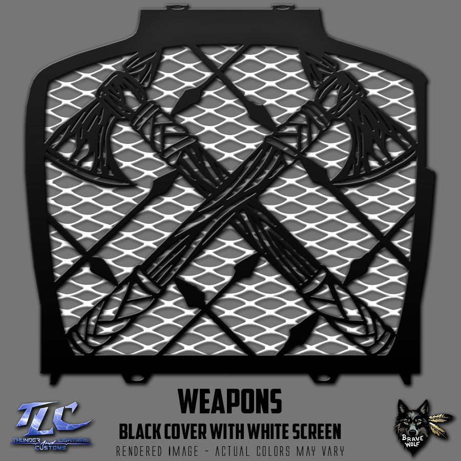 Powerplus Weapons Black Radiator Cover with White Screen – Brave Wolf ...