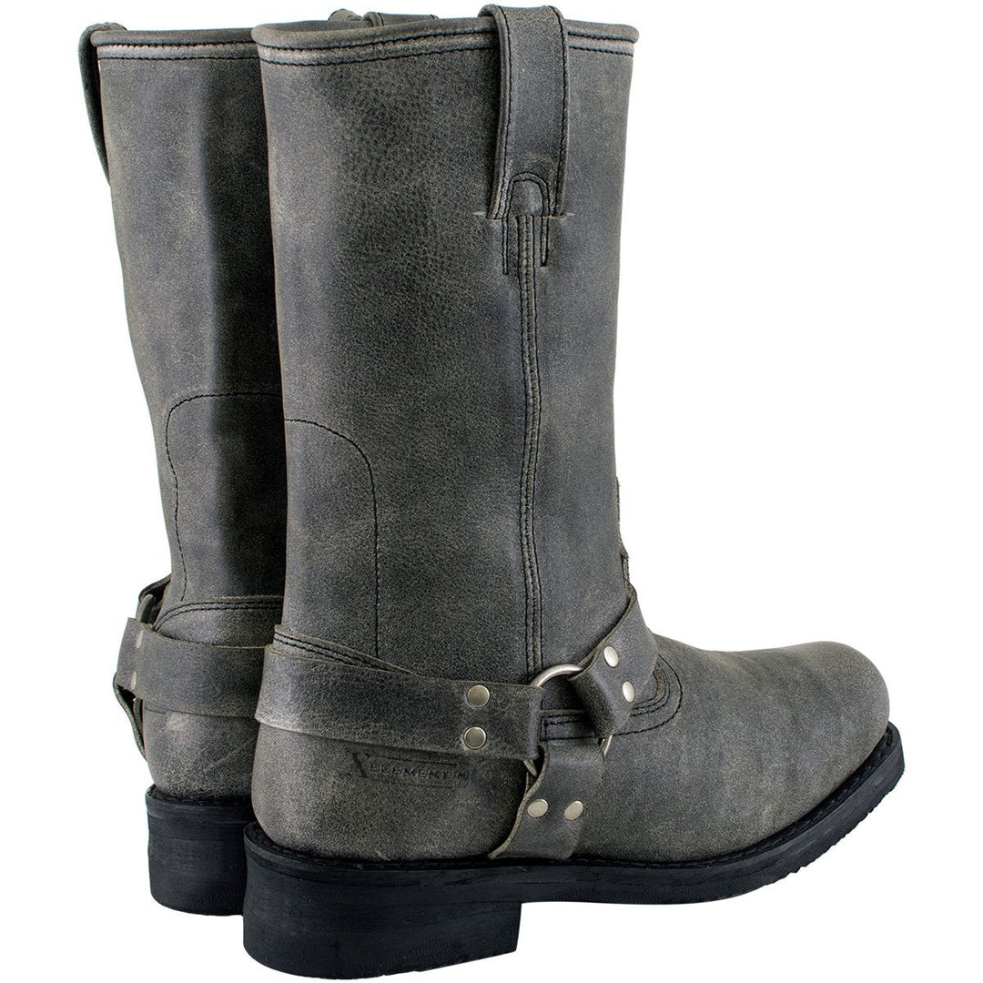 Xelement LU1605 Men's Classic Stone Wash Grey 13-inch Leather