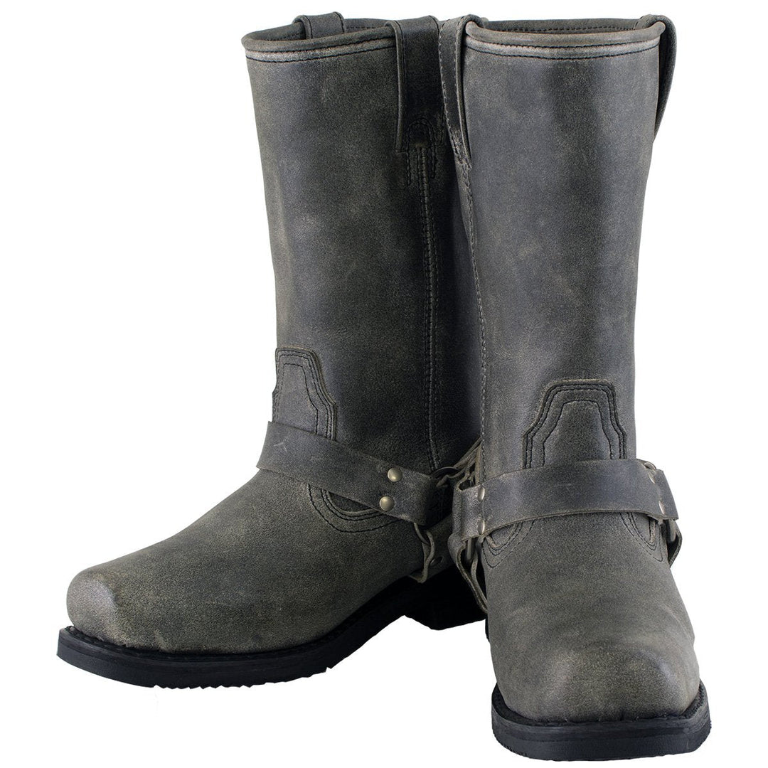 Xelement LU1605 Men's Classic Stone Wash Grey 13-inch Leather