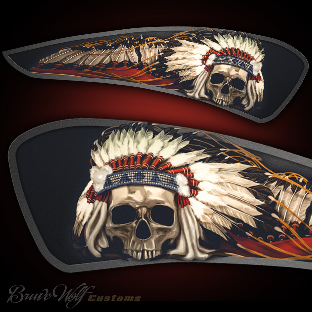 american indian motorcycle helmet NEW Skull Warbonnet - Indian Scout