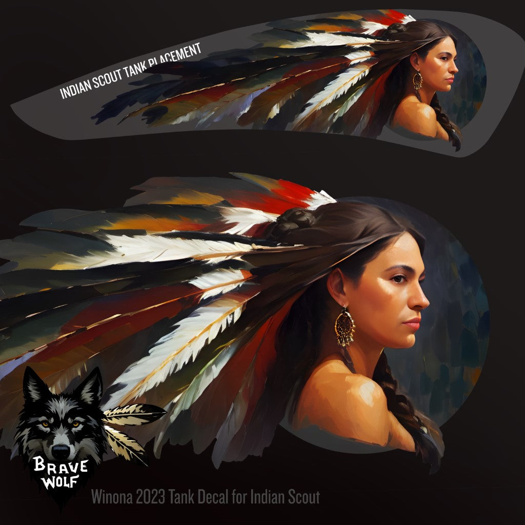 Winona-2023 - Indian Scout Tank Decal-Color – Brave Wolf Customs