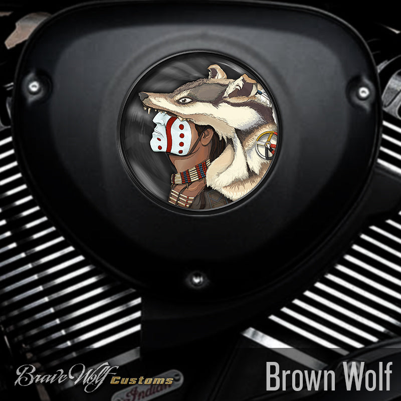 5 Inch Decal Brown Wolf - 5 Inch Decal – Brave Wolf Customs