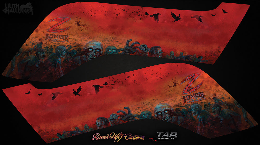 TAB Performance Zombie Saddlebag Decals for Challenger/Pursuit
