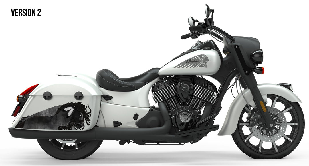 Dark Horse - Saddlebag - V2 - Rounded Bags – Brave Wolf Customs